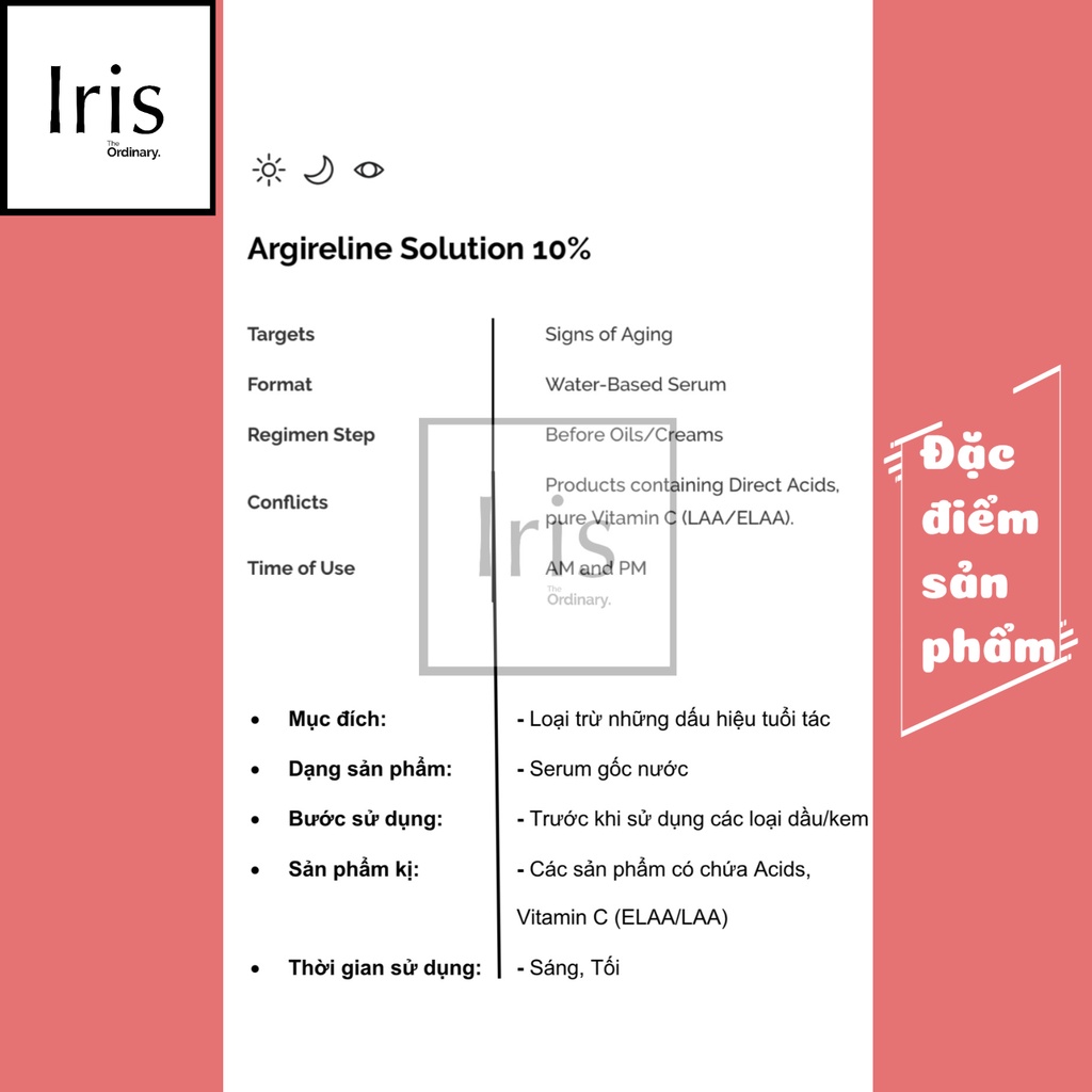 Serum chống lão hoá - Argireline Solution 10%  - The Ordinary.
