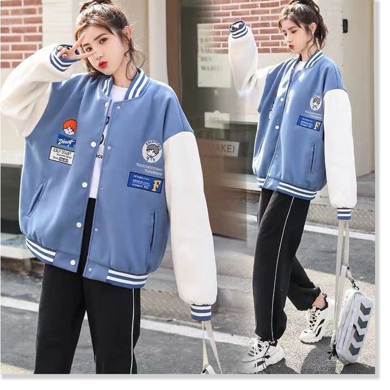 Áo khoác bomber nỉ bông nam nữ form rộng ulzzang unisex street style Hàn Quốc cao cấp rẻ siêu đẹp SUMMER191 | WebRaoVat - webraovat.net.vn