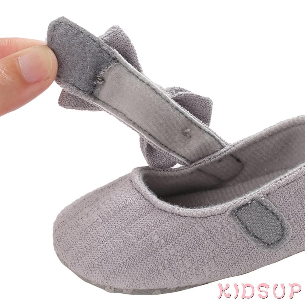 Giày Công Chúa Đế Mềm Chống Trượt Màu Trơn Cho Bé Gái