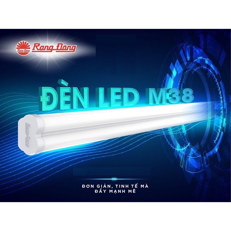 Bộ đèn led M38 40w Rạng Đông dạng tuýp đôi