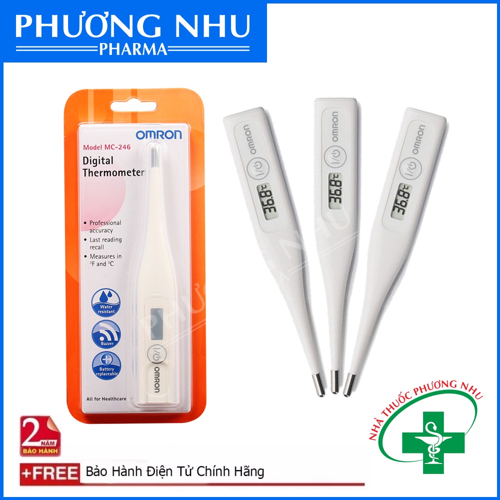 Nhiệt Kế Điện Tử Omron MC-246 - Chính Hãng Bảo Hành 2 năm