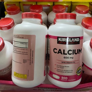 1 chai Calcium 600mg + D3 Kirland Bổ sung Canxi - Hộp 500 viên của Mỹ