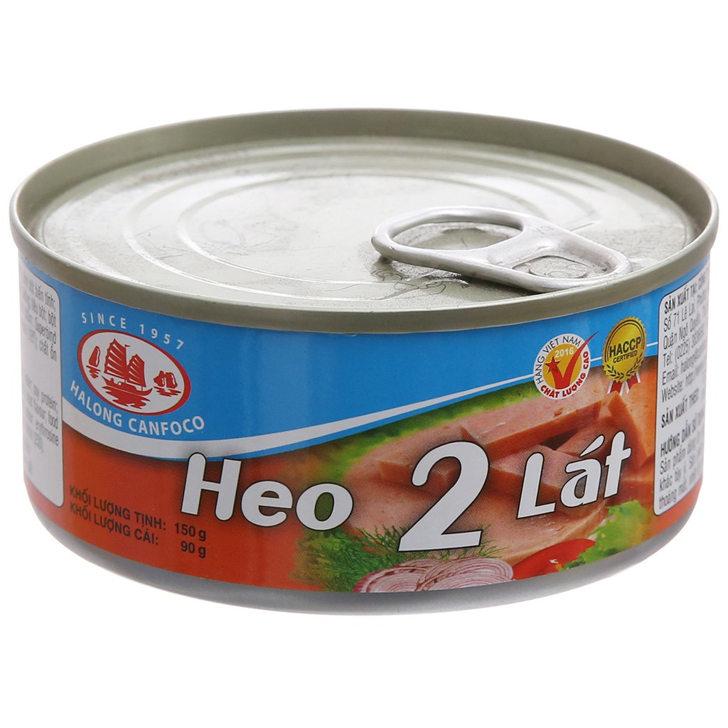 [Đồ hộp Hạ Long]Thịt heo 2 lát 150g