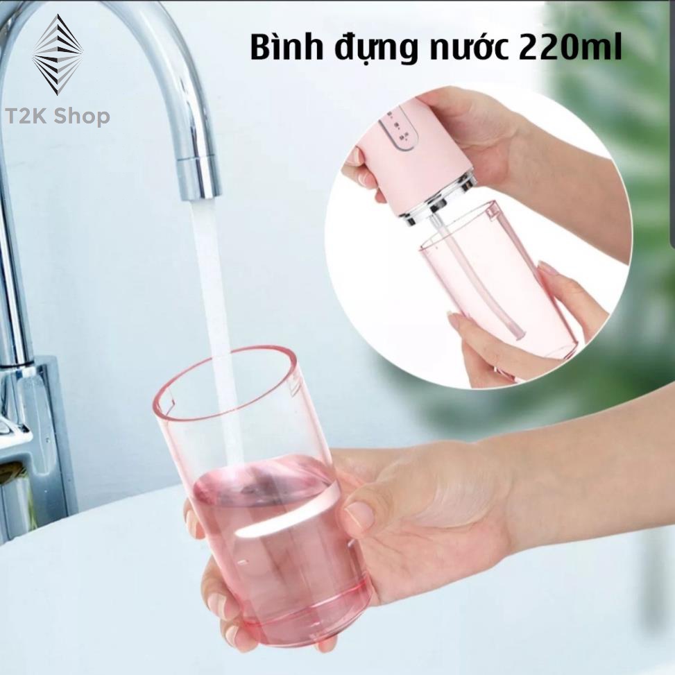 Máy tăm nước cầm tay Oral Irrigator 3 chế độ xịt chống thấm nước - Tăm nước vệ sinh răng miệng cực sạch