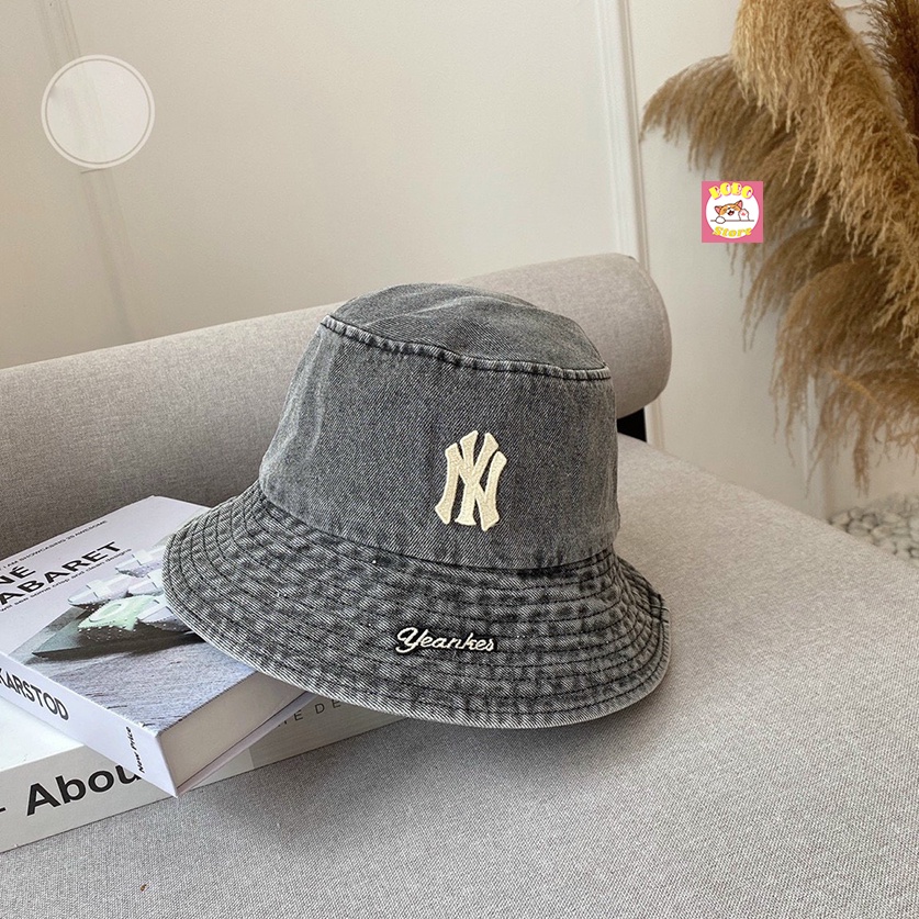 Mũ bucket NY bò Unisex logo nổi bật thiết kế đơn giản trẻ trung