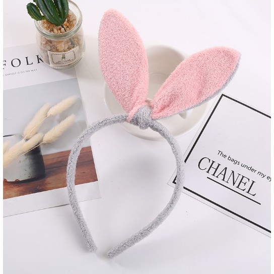 Cài tóc, băng đô trang điểm làm đẹp cho bạn gái hình tai thỏ nhung