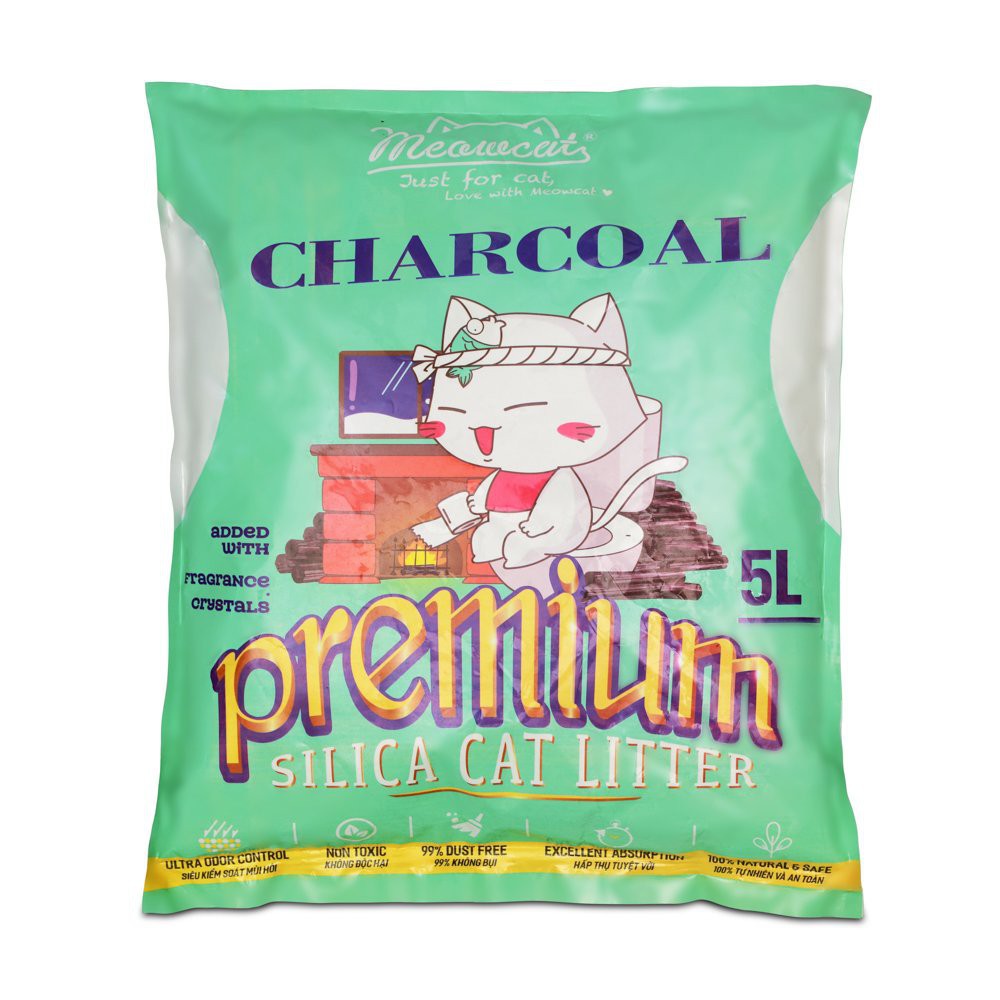 Cát thủy tinh vệ sinh cho mèo 5L SILICA CAT LITTER PREMIUM {BÁN BUÔN + FREESHIP} Cát vệ sinh cho mèo khử mùi cực mạnh