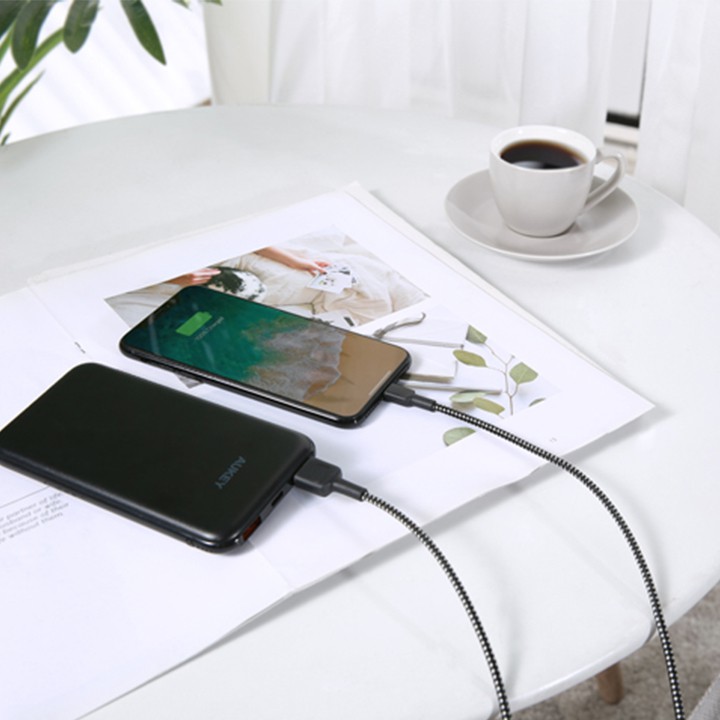 [Mã ELMALL300K giảm 5% đơn 500K] Combo Sạc iPhone AUKEY Sạc 10.000 mAh PB-N73,Cốc 12W PA-U32, Cáp Sạc Lighting MFiCB-AL1