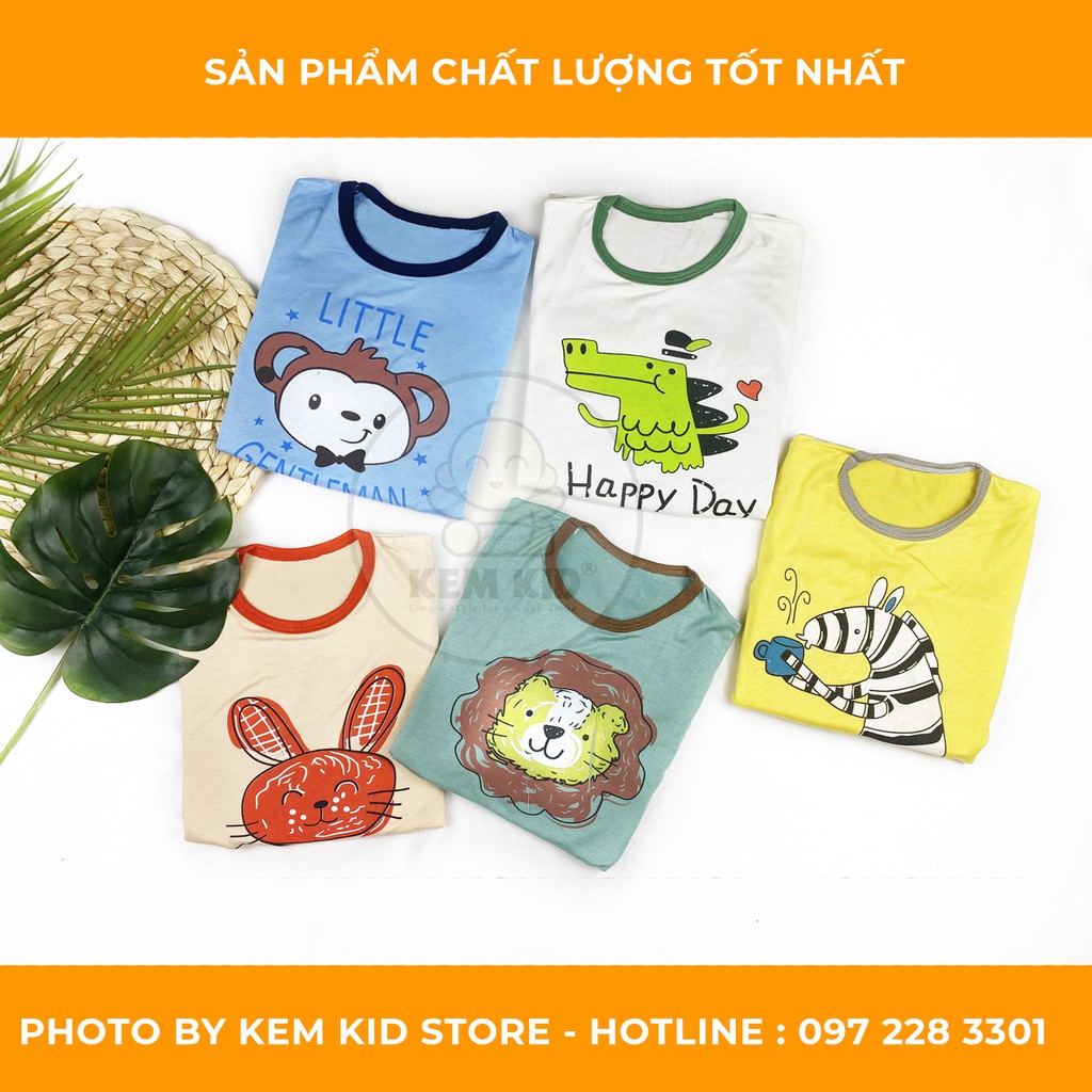 BộThun Hình Thú ngộ nghĩnh,vải mềm mịn, thấm hút, mát mẻ cho bé yêu
