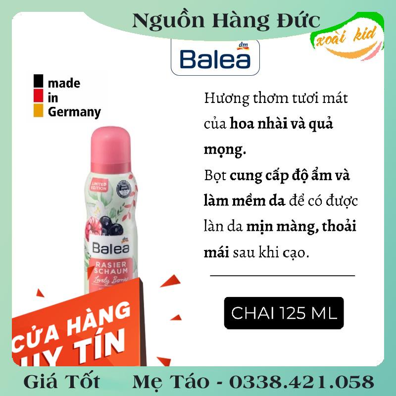 Bộ Bọt/Gel cạo lông Balea của Đức - Date mới Đủ Bill