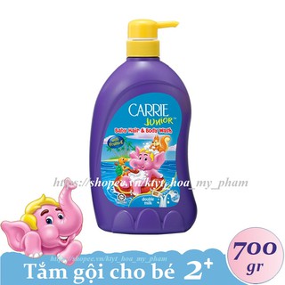 CARRIE JUNIOR - Tắm gội toàn thân cho bé Tinh chất sữa 700 gr