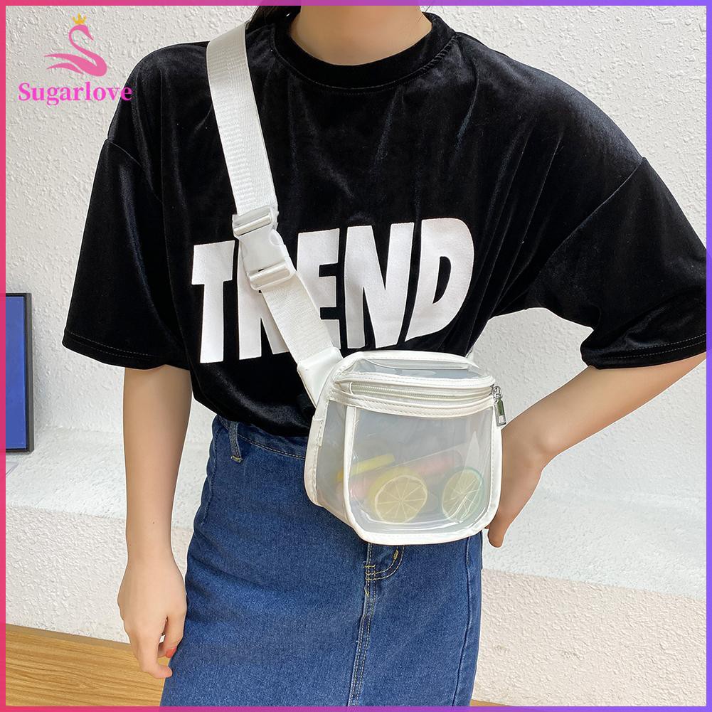 Beautiful❤Chest Waist Belt Bag Women PVC Transparent Fanny Packs Sport Phone Pouch