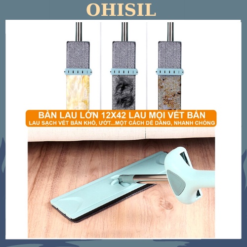 Cây Lau Nhà Tự Vắt thông minh OHISIL chổi lau nhà tự vắt 360 độ cao cấp