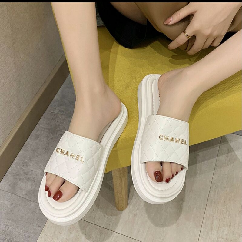 Dép Bánh Mì Dép Nữ Quai Ngang CN Sang Chảnh Đế PU Siêu Nhẹ Êm Da Mềm
