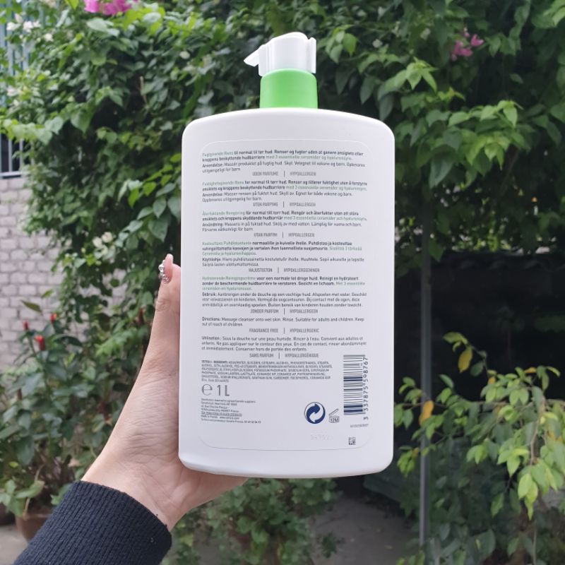 Sẵn Sữa rửa mặt CERAVE HYDRATING CLEANSER bill pháp