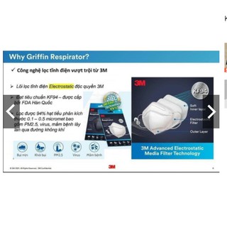 Khẩu trang 3M 9013 KF94 màu trắng