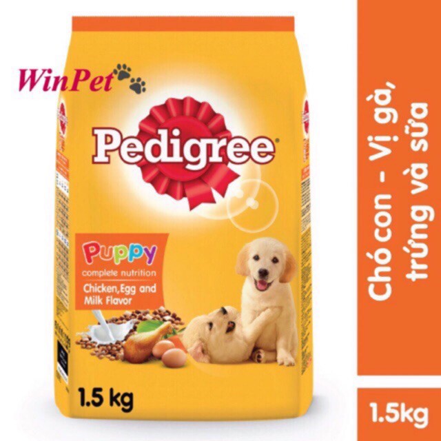 THỨC ĂN PEDIGREE DẠNG HẠT CHO CHÓ CON Vị GÀ VÀ TRỨNG, SỮA Túi 1.3kg