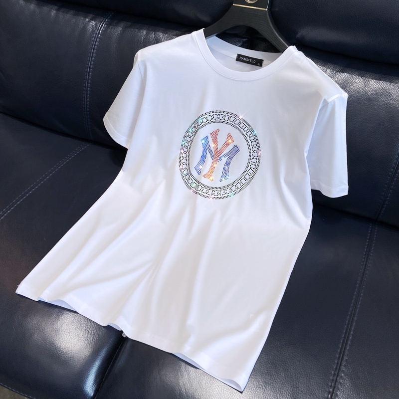 Áo Thun Cotton Lụa Lạnh Versace Tay Lỡ Đính Đá Phong Cách Đường Phố Thời Trang Mùa Hè Cho Nam