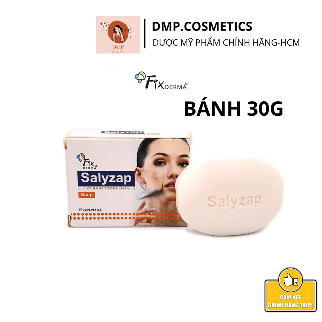 Xà Phòng Giảm Mụn Mờ Thâm Nám Fixderma Salyzap Soap 30g [Nhập Khẩu Chính Hãng]