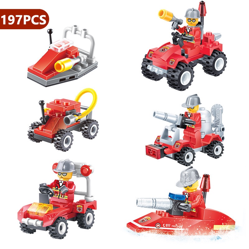 Bộ đồ chơi lắp ráp xe cứu hỏa HYG Toys 29 mảnh độc đáo cho bé