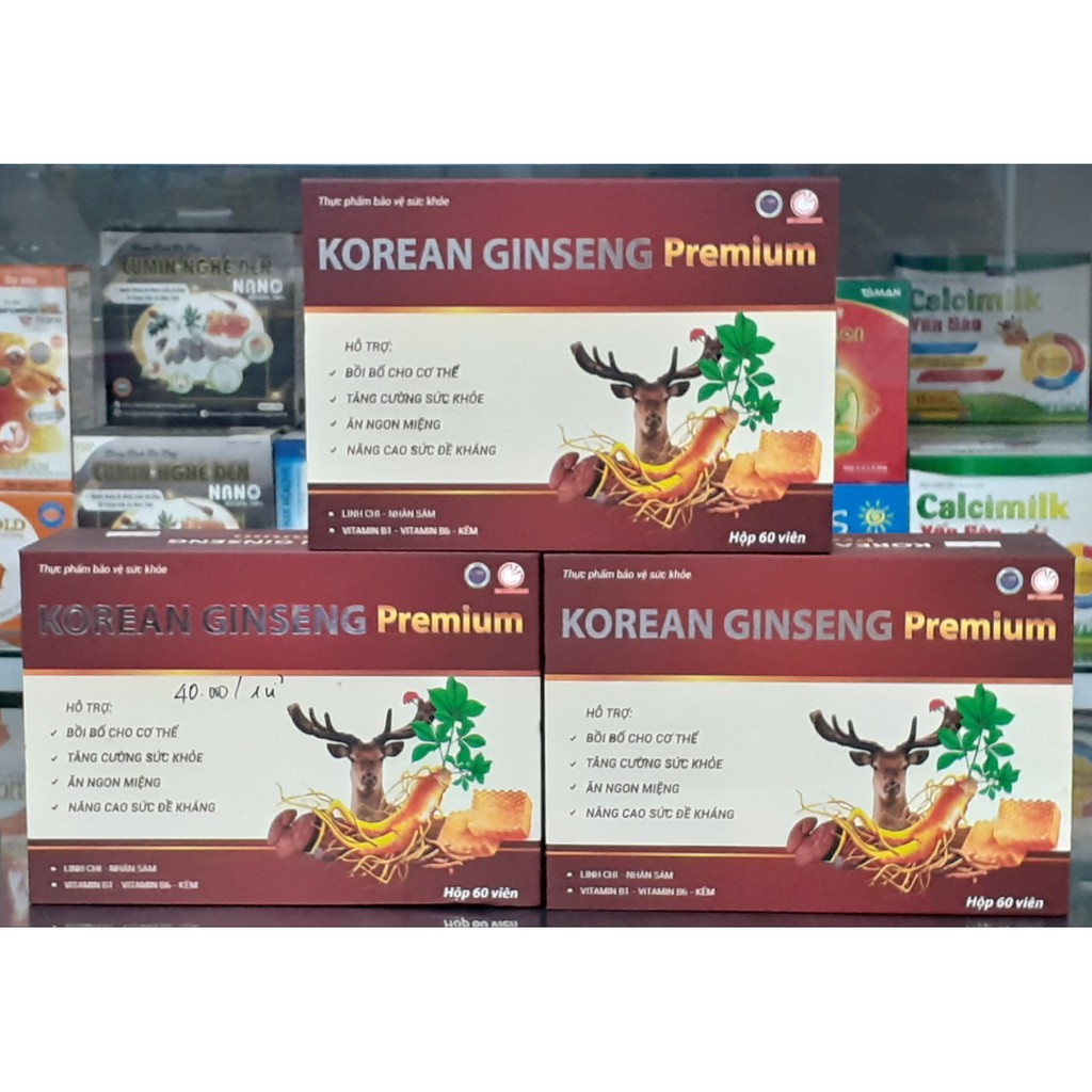 Viên Uống Sâm Korean Ginseng Premium, Hỗ Trợ Bồi Bổ Cơ Thể, Tăng Cường Sức Khỏe