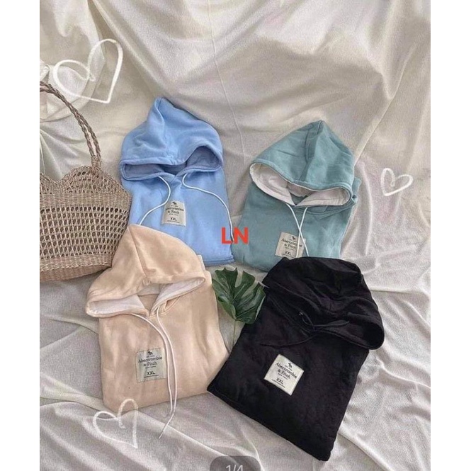 Áo hoodie mác trắng in ngực LN11