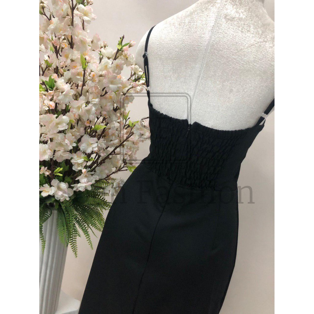 [Mã FAGREEN245 giảm 10% tối đa 30K đơn 99K] Đầm 2 Dây Maxi Chun Nhún Lưng Xẻ Sau EMO | BigBuy360 - bigbuy360.vn