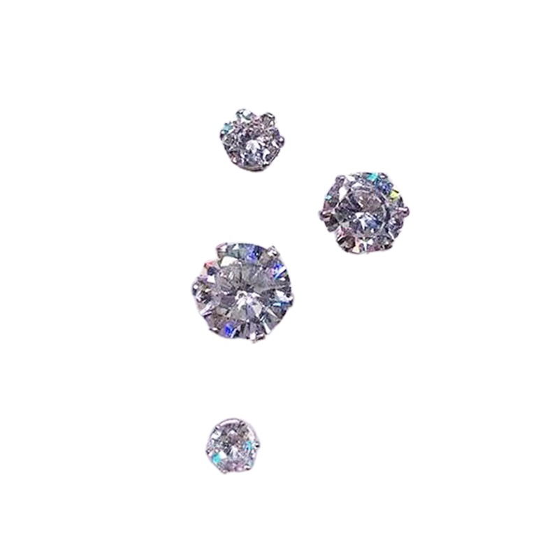 Bông tai khuyên tai nam châm đính đá không cần bấm lỗ dành cho nam nữ