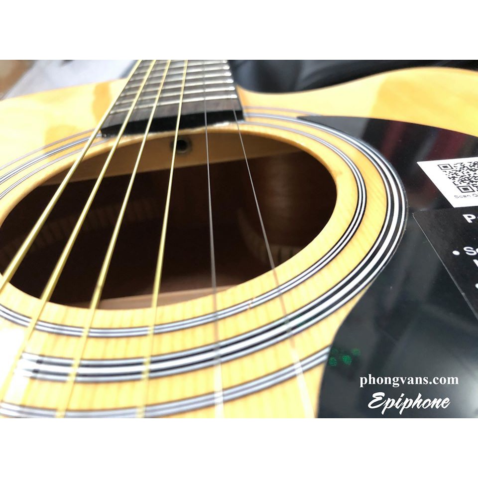 Đàn guitar acoustic Epiphone dáng khuyết giá rẻ có phụ kiện