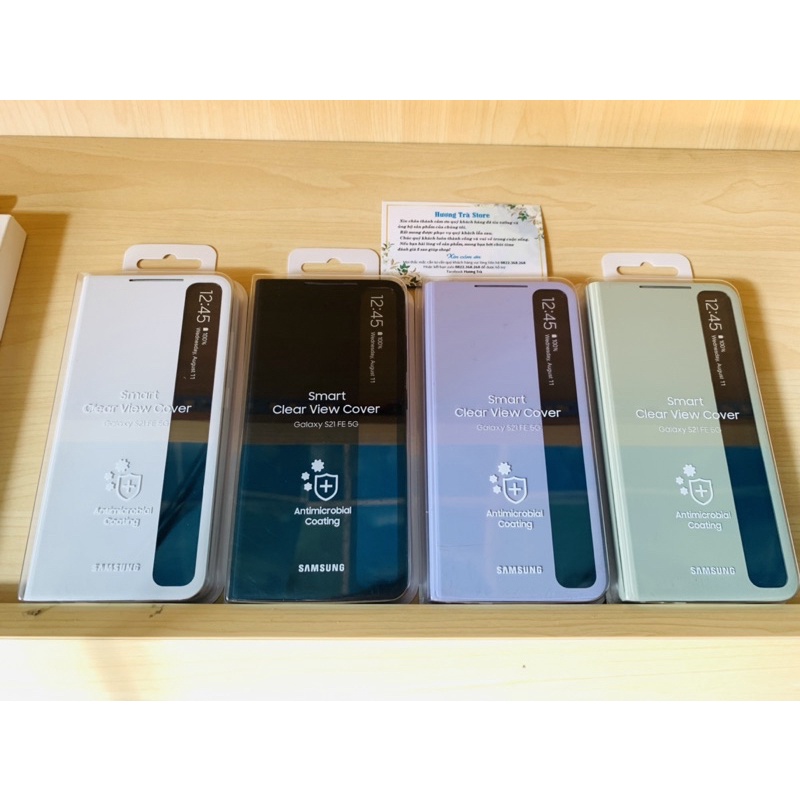 Bao Da S21 FE Smart Clear View Cover Chính Hãng Samsung Việt Nam Full Box Nguyên Seal