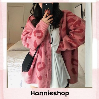 Áo Cardigan Hoạ Tiết Da Beo Hồng Trendy (Đang về thêm)