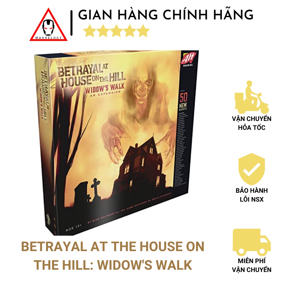 BỘ BOARD GAME BETRAYAL AT THE HOUSE ON THE HILL: WIDOW’S WALK  TIẾNG ANH CHẤT LƯỢNG TỐT - BẢO HÀNH LỖI NSX