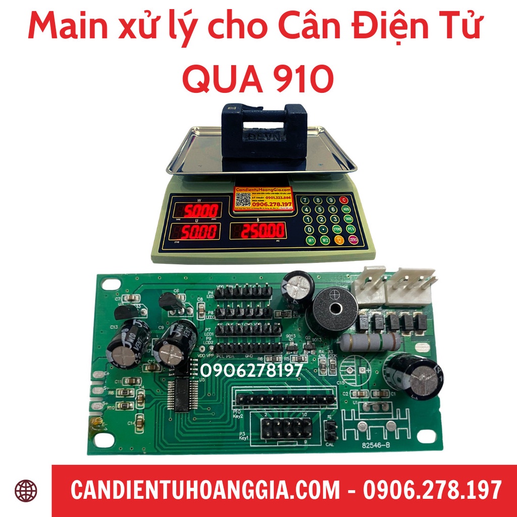 Main cân tính tiền điện tử QUA 832,QUA 835,QUA 910, QUA 810, QUA Q1, QUA Q2