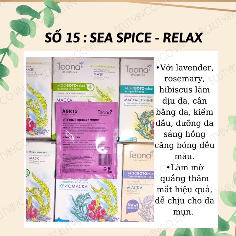 Mặt Nạ Bột Dẻo Teana Nga Chiết Xuất Từ Thiên Nhiên