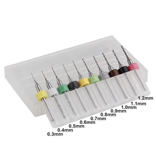BITS Set 10 Mũi Khoan Mini 0.3-1.2 mm Pcb Chất Lượng Cao