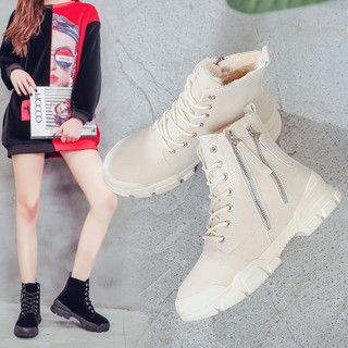 Giày boot cổ lửng,giày boot da lộn không độn đế B135