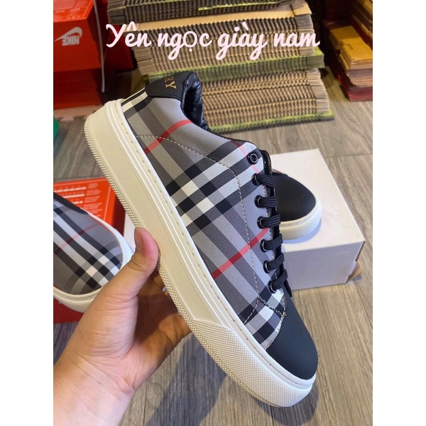 Giày thể thao nam buộc dây , Giày lười slipon burberry , hàng quảng châu kèm hộp
