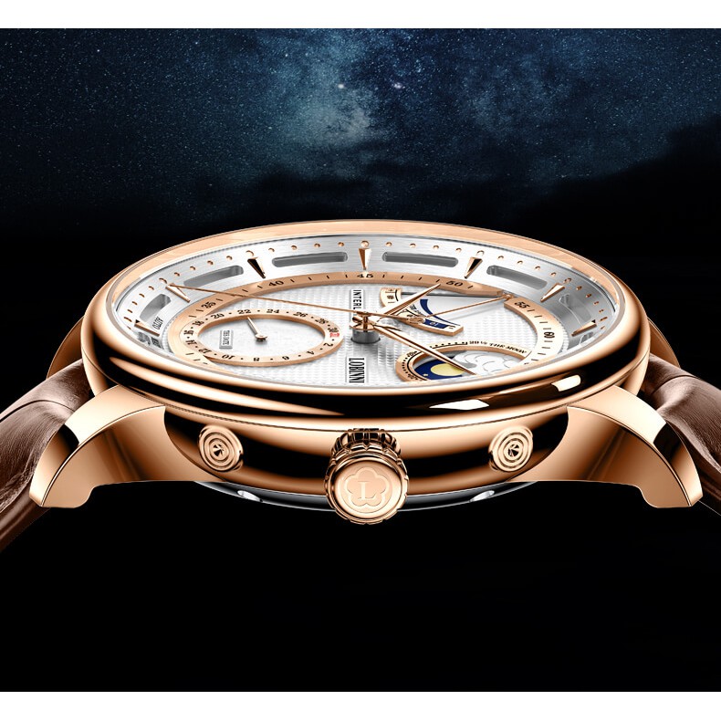 Đồng hồ nam chính hãng LOBINNI L17011-1hàng mới,Kính sapphire ,chống xước,Chống nước,máy cơ(Automatic),Bảo Hành 24 Tháng