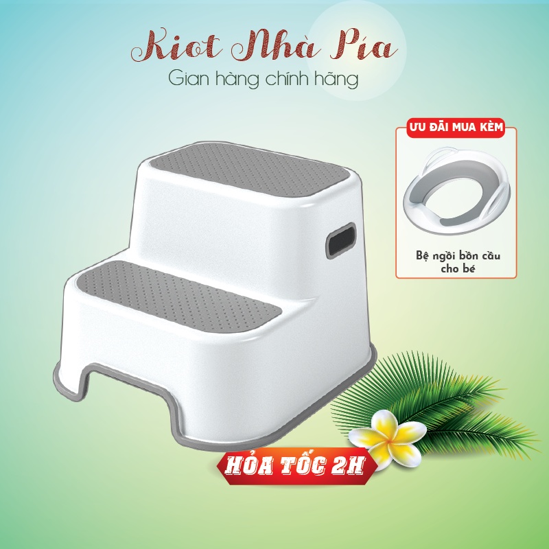 Ghế kê chân Toilet cho bé NUMbaby đa năng, ghế bậc thang chống trượt, gác chân bồn cầu cho bé tự đi vệ sinh, chống táo b