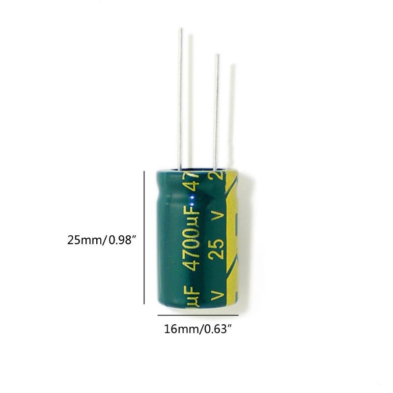 Set 5 Tụ Nhôm 25v 4700uf 16x25mm 20% Chuyên Dụng Cho Màn Hình Tv