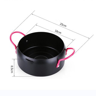 Nồi Chiên Rán Lọc Dầu Size 18cm( tặng kèm vỉ gác chảo)