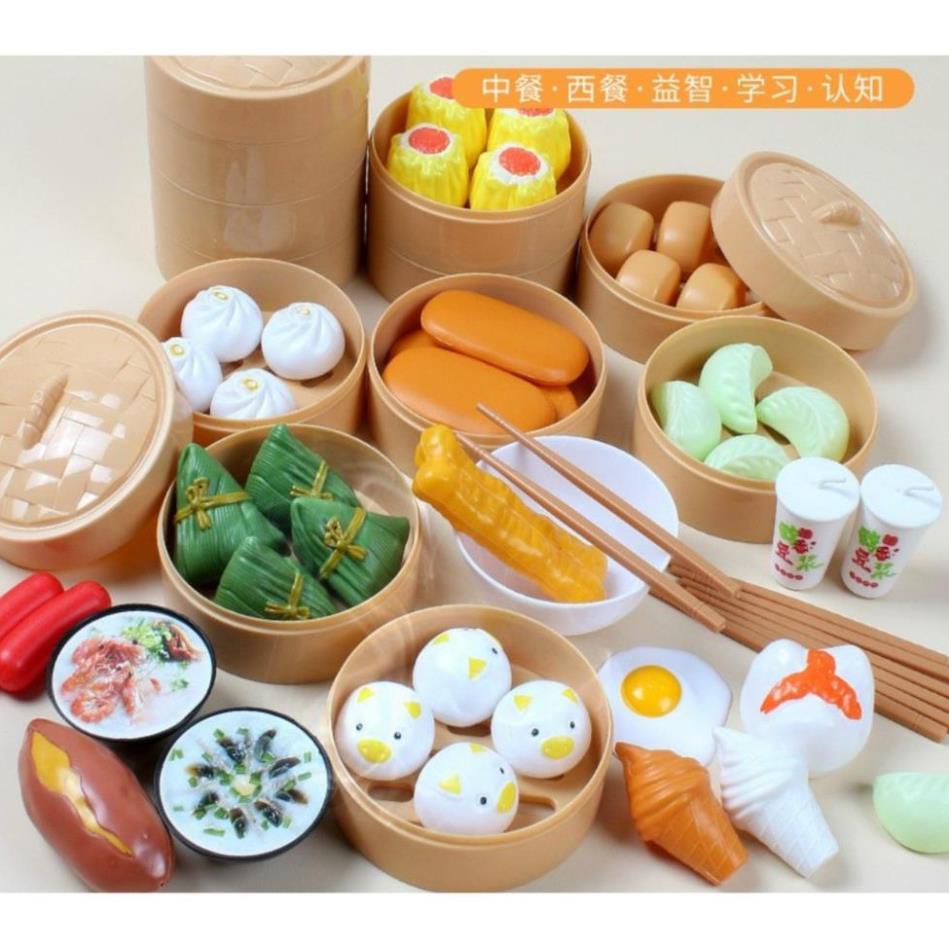 HMD0204 BỘ ĐỒ CHƠI NẤU ĂN 54 CHI TIẾT CHO BÉ YÊU - Ko Hộp