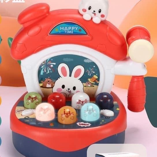 Bộ Đồ Chơi Đập Chuột Phát Nhạc Cho Trẻ em Bộ Chuột Hamster Cho Bé Có Đèn Giao Màu Ngẫu Nhiên
