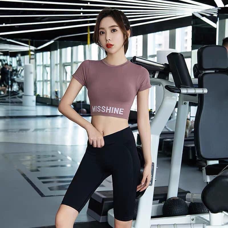 quần tập gym nữ Misshine cạp cao