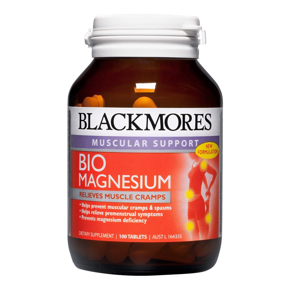 Viên uống hỗ trợ cơ bắp, ngăn chuột rút dành cho cả nam &amp; nữ Blackmores Bio Magnesium 100 viên