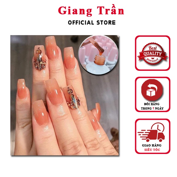 Sơn thạch cam GK - màu đẹp HOT tôn da dễ phối với các phụ kiện nail