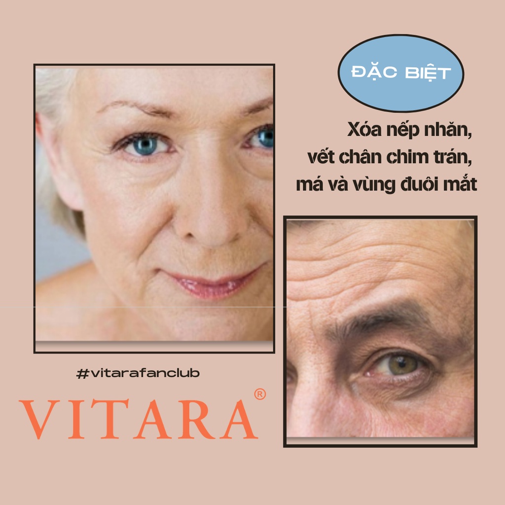 Serum Dưỡng Da Mặt Vitara Hyaluron 20g Giúp Giảm Lão Hóa Da , Giảm Nếp Nhăn , Vết Chân Chim Trên Da Mặt