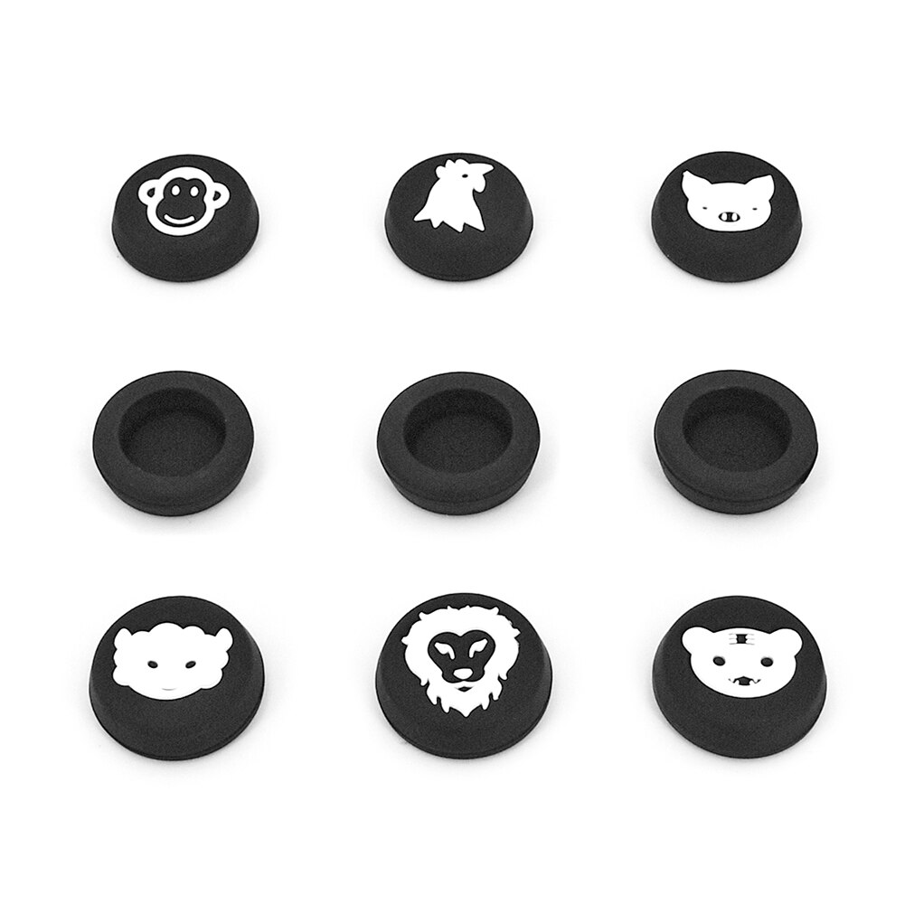 9pcs Soft Silicone Thumb Grip Stick Cap Cover for PS5 PS4 Xbox One S X Series S X Controller Analog Thumb Stick Animal Cap Cover