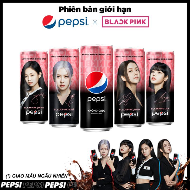 [1 Lon 330ml] Pepsi Blackpink Không Calo