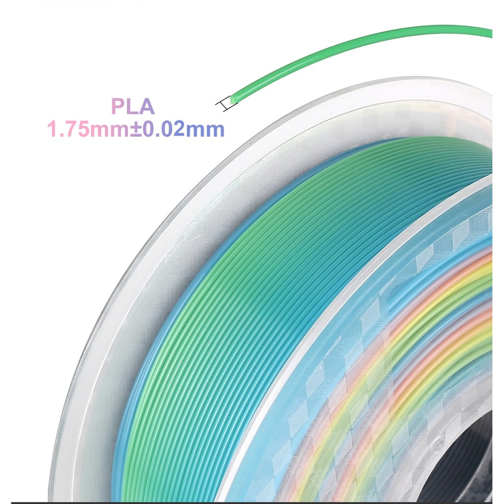 Nhựa in PLA 3d nhiều màu trên 1 cuộn (1.75mm)